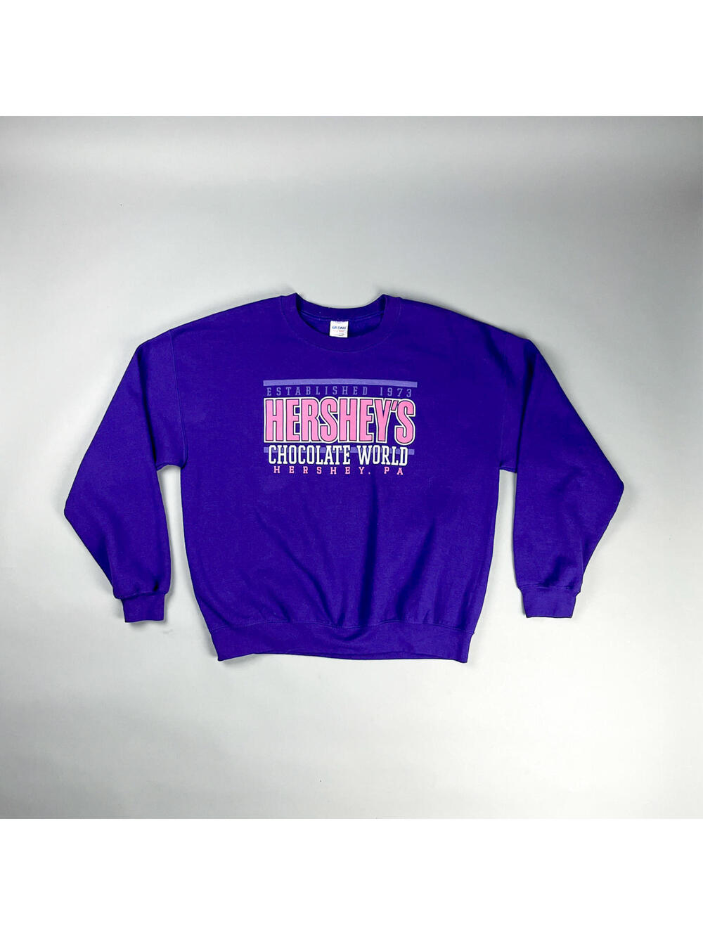 Vintage Advertising Sweatshirt | 90's Hershey's Chocolate World Purple Sweater